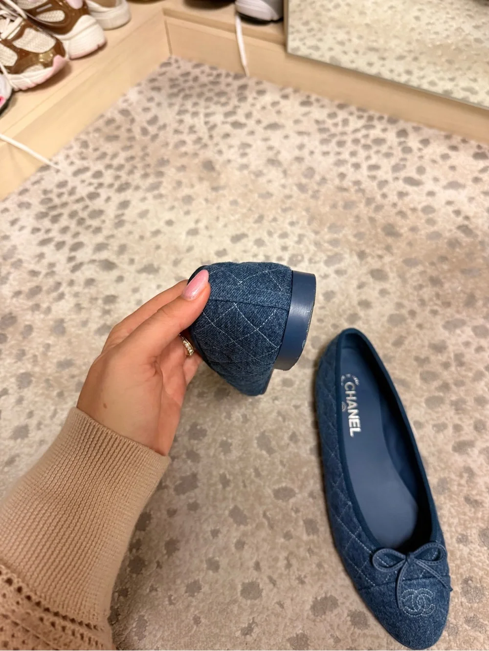 Chanel Denim Ballerinas size 42